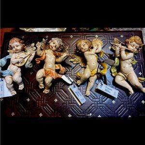 Cherubic Angel Figurines Set - Multicolor